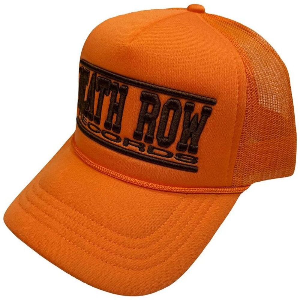Death Row Records Text Logo Baseball Cap / Orange